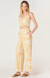 Linen Palm Wide Leg Pants