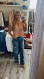 Peach Fizz Peasant Top
