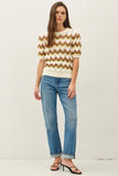 Rust Chevron Sweater