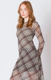 Plaid Mesh Top