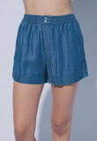 Dark Blue Tencel Shorts