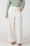 Ecru Gauze Wide Leg Pants