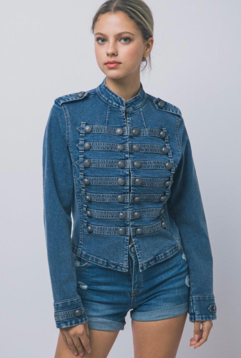 Denim Military Jacket
