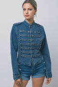 Denim Military Jacket