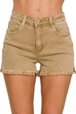 Camel Denim Shorts