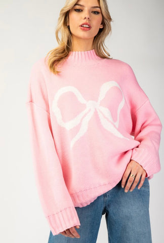 Baby Pink Bow Sweater