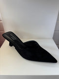Black Pointed Toe Mule