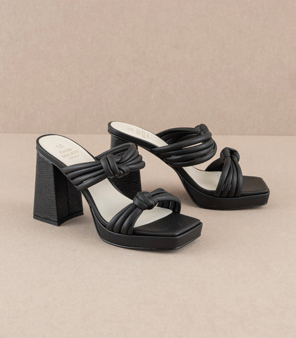 Black Faith Platform Sandals