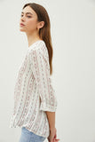 Rose Aztec Print Tie Top