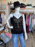Black Layered Lace Cami