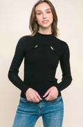 Black Peekaboo Sweater