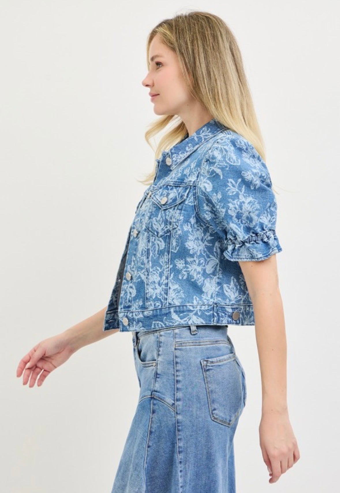 Floral Denim Jacket