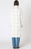 Cream Plaid Duster Jacket