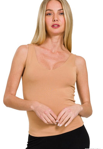 Dark Tan V-Neck Cami