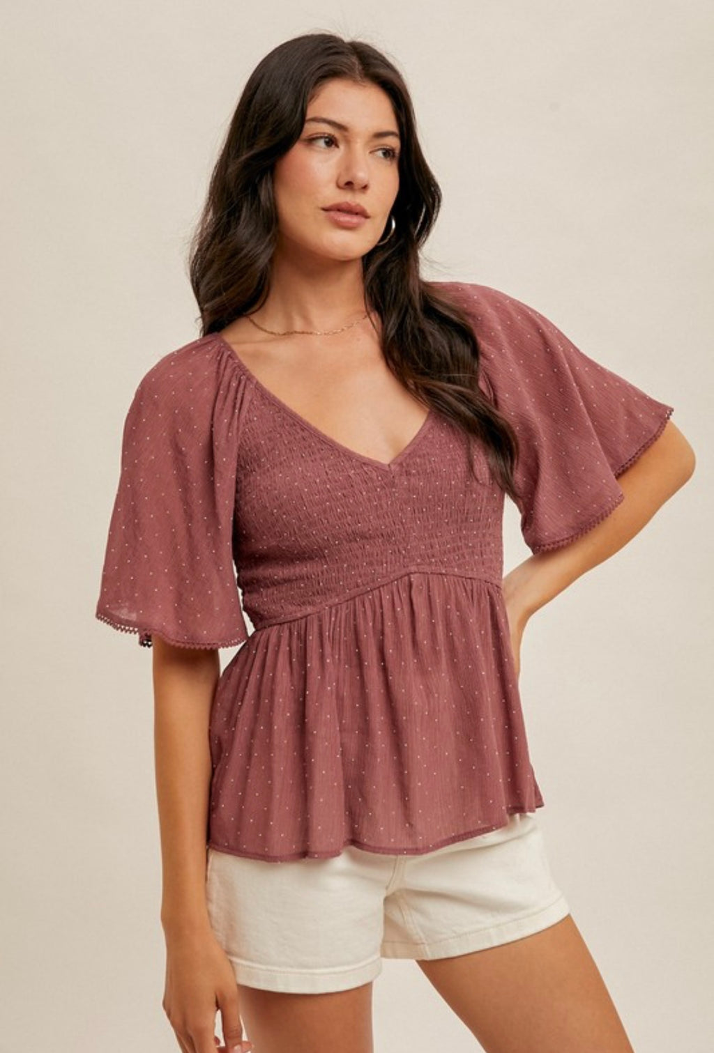 Mauve Sparkle Top