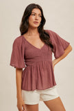 Mauve Sparkle Top