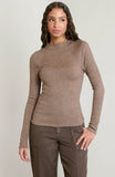 Light Heather Brown Knit Top