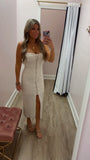 Linen Lace Up Dress