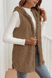 Tan Sherpa Hooded Vest
