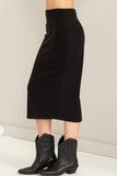 Black Midi Sweater Skirt