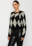 Black Argyle Sweater