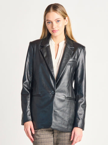 Black Leather Blazer