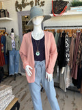 Dusty Coral Stripe Cardigan