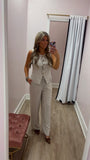 Linen Button Down Vest