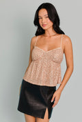 Gold Sequin Babydoll Top