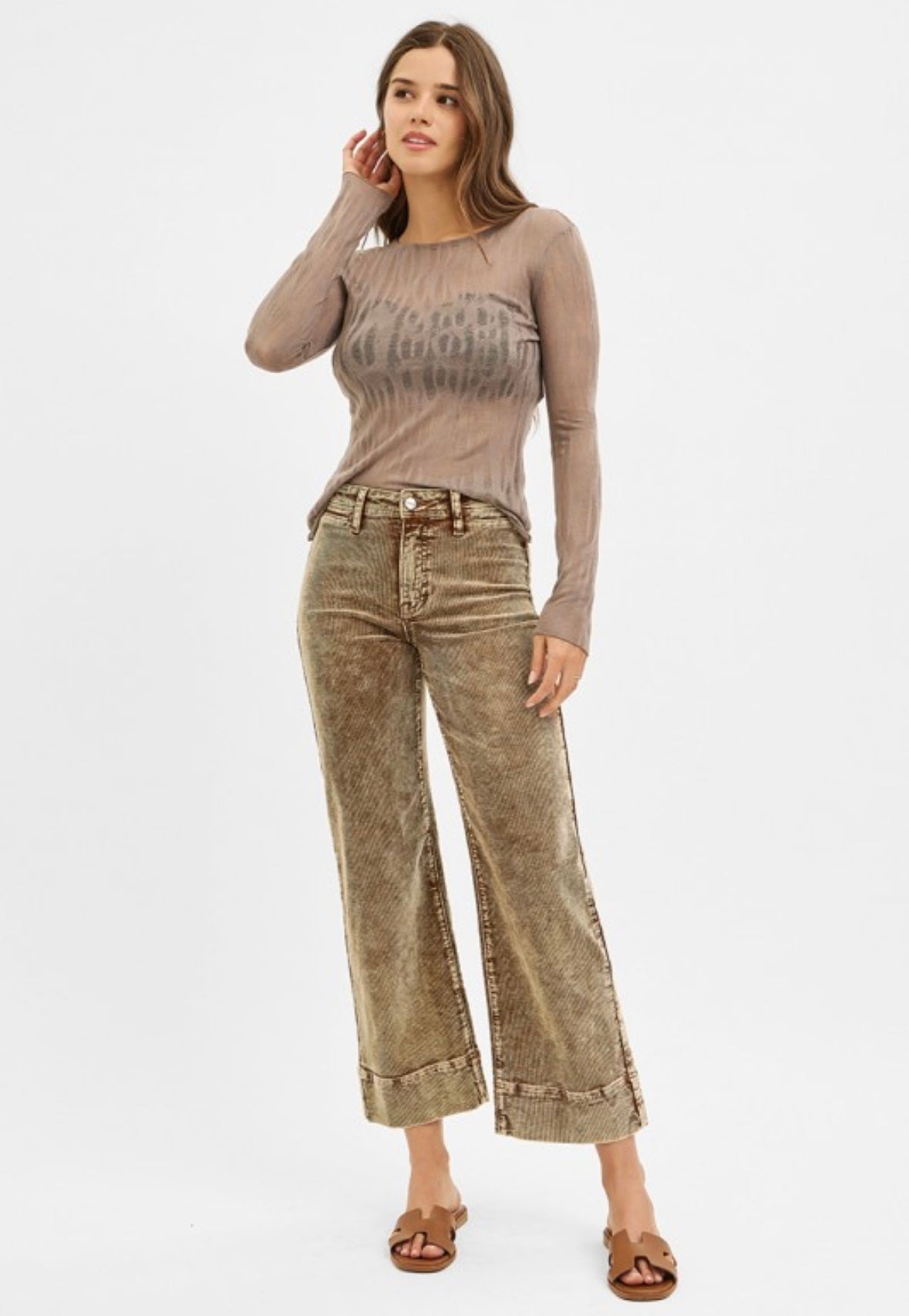 Mocha Corduroy Wide Leg