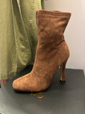 Mocha Square Toe Bootie
