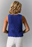 Cobalt Crochet Vest