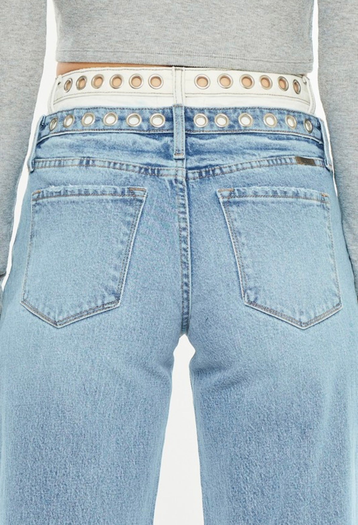 Double Waist Wide Leg Jeans