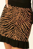 Tiger Knit Mini Skirt
