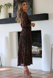 Desert Floral Metallic Dress