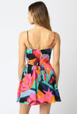 Multicolor Abstract Mini Dress