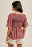 Mauve Sparkle Top