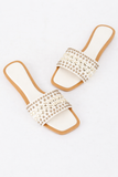 White Studded Sandals
