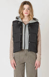 Black Hooded Puffer Vest