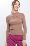 Tan Peekaboo Sweater