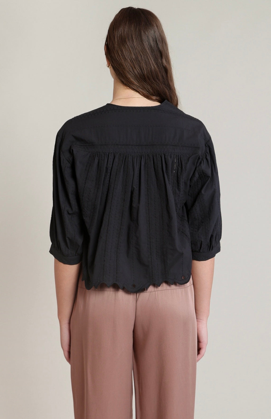 Black Peasant Top