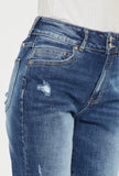 High Rise Cropped Release Hem Jeans