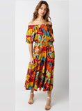 Tropical Off The Shoulder Dress