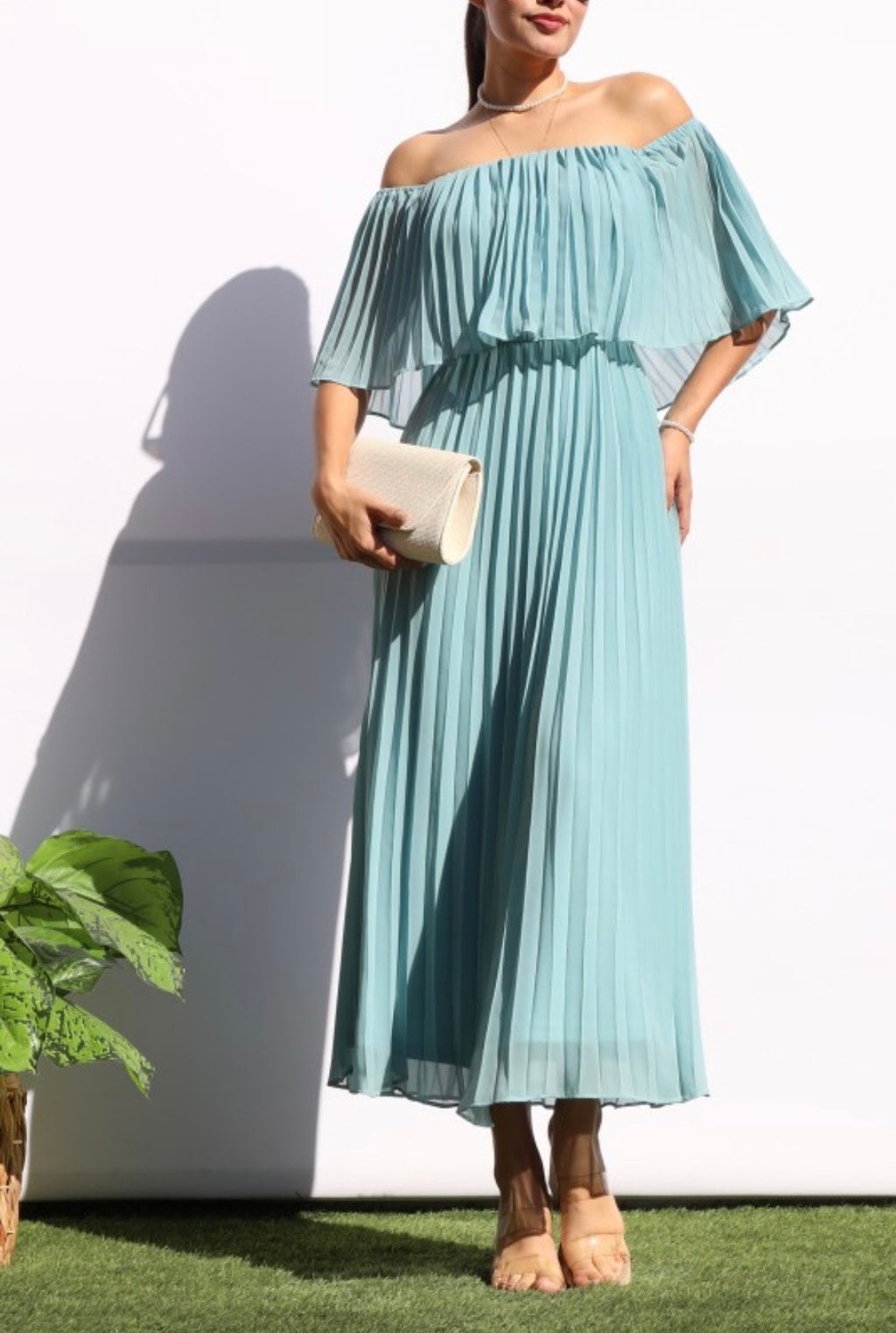 Mint Accordion Dress