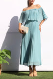 Mint Accordion Dress