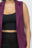 Plum Suede Vest