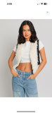 Faux Fur and Leatherlike Vest