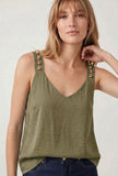Olive Studded Tank Top