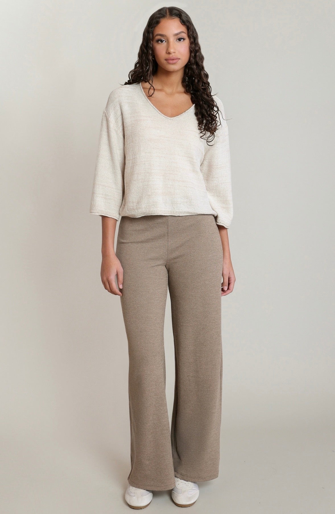 Soft Oatmeal Boxy Sweater