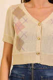Harper Argyle Cardigan